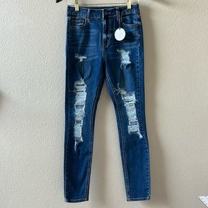 Cello Denim Jeans Ripped Size‎ 3/26 Skinny High Rise
